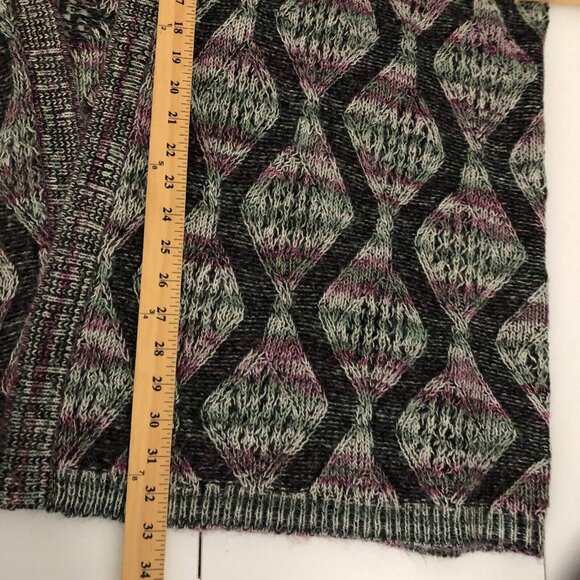 Soft Surroundings Open Front Cardigan Sweater One Size Gray Knit Long Sleeve - Picture 9 of 9